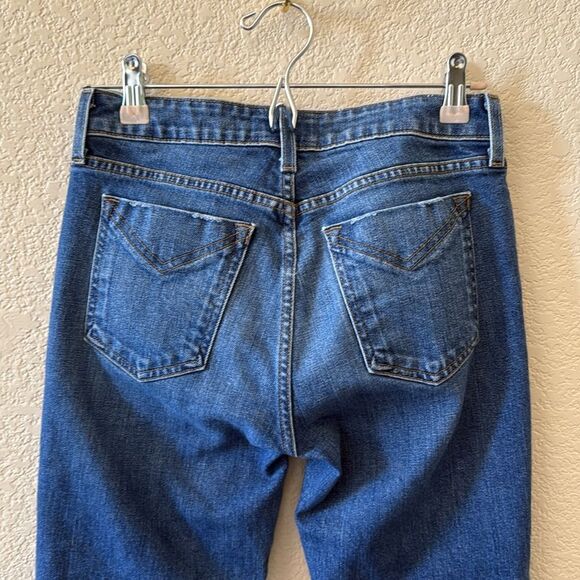 Derek Lam Dark Blue Flare Jeans with White Embroidery size 26 - Picture 9 of 15